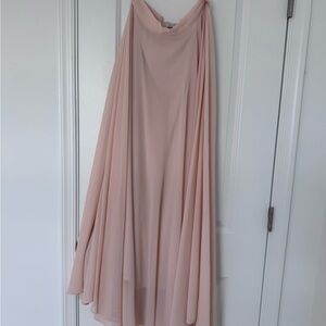 Blush Pink Chiffon Maxi Skirt